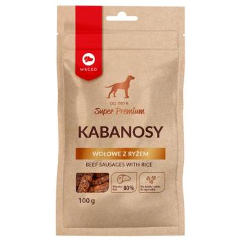 100g Maced Super Premium marhakolbászkák rizzsel kutyasnack kép