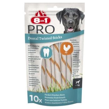 10db 8in1 Pro Dental Twisted Sticks csirke kutyasnack kép