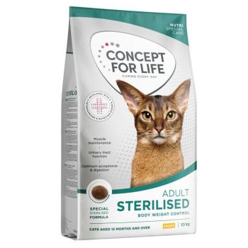 10kg Concept for Life Streilised Cat csirke száraz macskatáp javított receptúrával kép