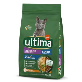 10kg Ultima Sterilized Senior csirke száraz macskatáp kép