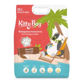 10l (6kg) KittyBay Meowtini fehér manióka öko macskaalom kép