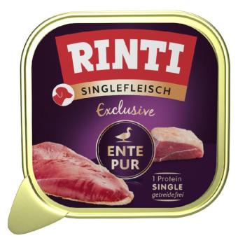 10x150g RINTI Singlefleisch Exclusive nedves kutyatáp - Kacsa kép