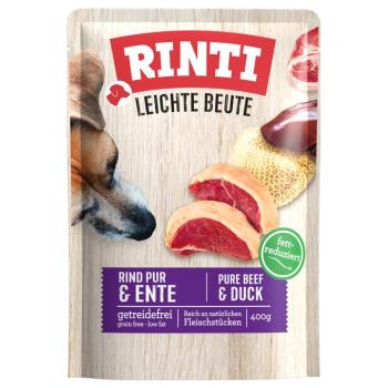 10x400g RINTI Leichte Beute nedves kutyatáp - Marha pur & kacsa kép