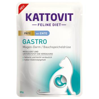 10x85g Kattovit Gastro Paté kacsa nedves macskaeledel kép