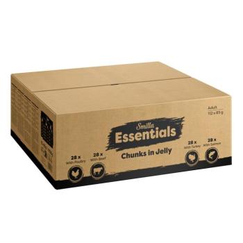 112x85g Smilla Essentials tasakos falatok aszpikban nedves macskatáp kép