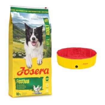 12,5kg Josera Adult Festival Salmon & Chicken száraz kutyatáp+Ø 120 x H 30 cm Josera Pet kutyamedence ingyen kép