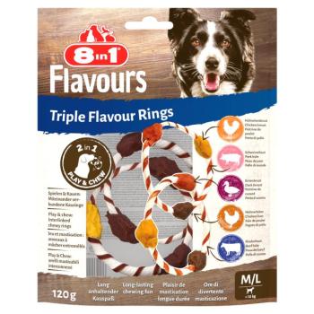 120g 8in1 Triple Flavour karikák kutyasnack kép