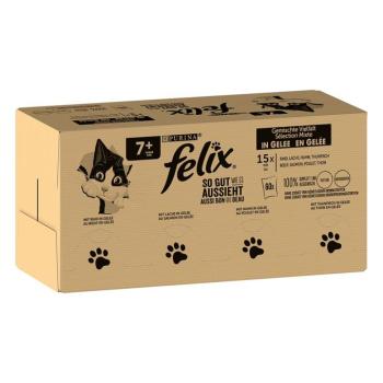 120x85g Felix Fantastic Senior nedves tasakos macskatáp kép
