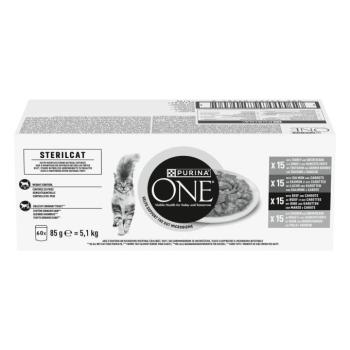120x85g PURINA ONE Sterilcat hús & zöldség vegyes csomag nedves macskatáp kép