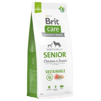 12kg Brit Care Dog Sustainable Senior Chicken & Insect száraz kutyatáp kép