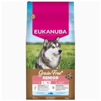 12kg Eukanuba Grain Free Senior Large & Giant tengeri hal száraz kutyatáp kép