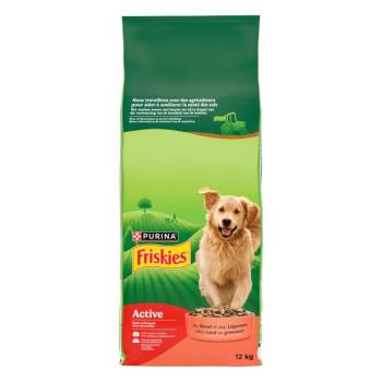 12kg PURINA Friskies Dog Adult Active marha száraz kutyatáp kép