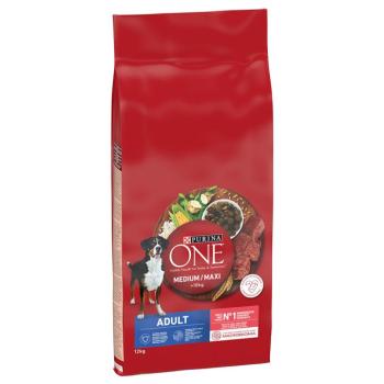 12kg PURINA ONE Medium/Maxi Adult marha & rizs száraz kutyatáp kép
