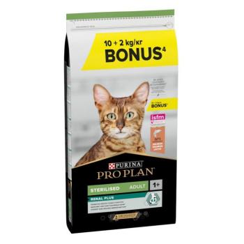 12kg PURINA PRO PLAN Sterilised Adult lazac száraz macskatáp 2kg ingyen kép
