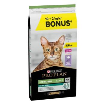 12kg PURINA PRO PLAN Sterilised Adult pulyka száraz macskatáp 2kg ingyen kép
