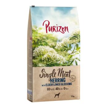 12kg Purizon Single Meat hering & bodzavirág száraz kutyatáp kép