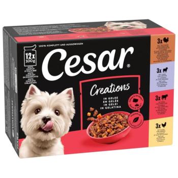 12x100g Cesar hús- és zöldségválogatás aszpikban nedves kutyatáp kép