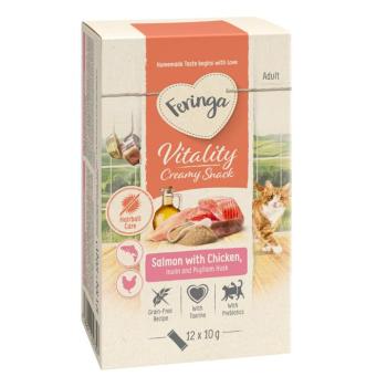 12x10g Feringa Vitality Creamy Snacks macskasnack - Lazac csirkével kép