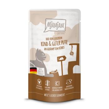 12x125g MjAMjAM Quetschie Marha & pulyka nedves macskatáp kép