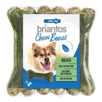 12x12cm (660g) Briantos Chew Bones Breath (mentával & spirulinával) kutyasnack kép
