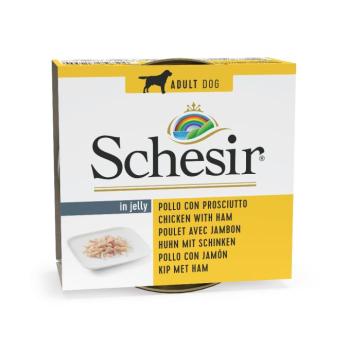 12x150 g Schesir gazdaságos csomag - Csirkefilé & sonka kutyatáp kép