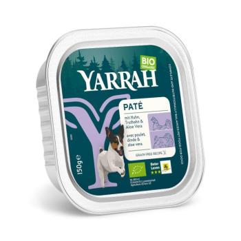 12x150g Yarrah Bio Paté Bio pulyka & bio aloe vera nedves kutyatáp kép