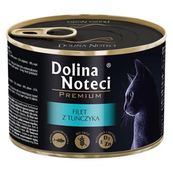 12x185g, Dolina Noteci Premium, tonhal filé, nedves macskaeledel, tonhal filé, nedves macskatáp kép