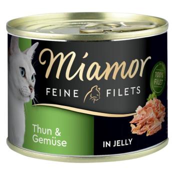12x185g Miamor Fine Filets nedves macskatáp - Tonhal & zöldség aszpikban kép