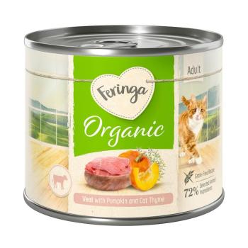 12x200g Feringa Organic Adult Borjú, tök & macskagamandor nedves macskatáp kép