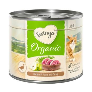 12x200g Feringa Organic Adult Kacsa, körte & macskamenta nedves macskatáp kép