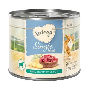12x200g Feringa Single Meat Menü Bárány, burgonya & macskagamandor nedves macskatáp kép