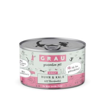 12x200g GRAU Adult csirke & borjú nedves macskatáp vegyes csomag