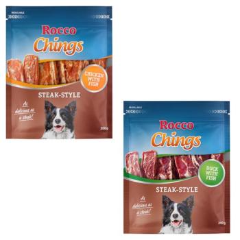 12x200g Rocco Chings Steak Style kutyasnack6 x 200 g csirke + 6 x 200 g kacsa kép