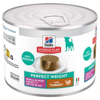 12x200gHill's Science Plan Perfect Weight Adult Small & Mini Mousse nedves kutyatáp - Pulyka kép