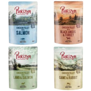 12x300g Purizon Adult Lazac nedves kutyatáp Vegyes csomag 4 változattal kép