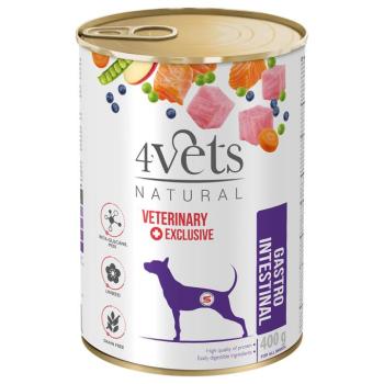 12x400g 4Vets Natural Dog Gastro Intestinal nedves kutyaeledel kép