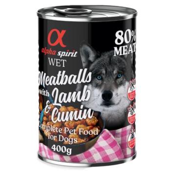 12x400g alpha spirit Dog Meatballs Bárány & rómaikömény nedves kutyatáp kép