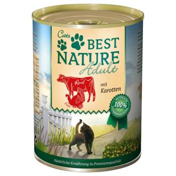 12x400g Best Nature Cat Adult Marha, pulyka & sárgarépa nedves macskatáp kép