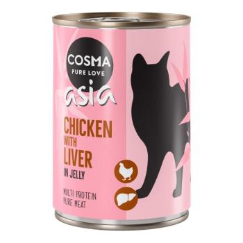 12x400g Cosma Asia aszpikos nedves macskatáp- Csirke & csirkemáj kép