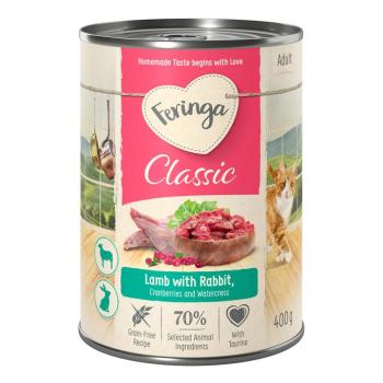 12x400g Feringa Classic Meat Menü Bárány & nyúl nedves macskatáp kép
