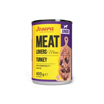 12x400g Josera Meat Lovers Junior Menü Pulykanedves kutyatáp