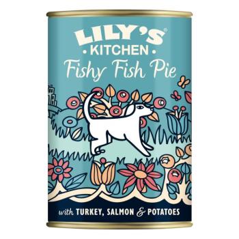 12x400g Lily's Kitchen gabonamentes menü kutyáknak nedves kutyatáp - Pulyka, lazac & hering kép