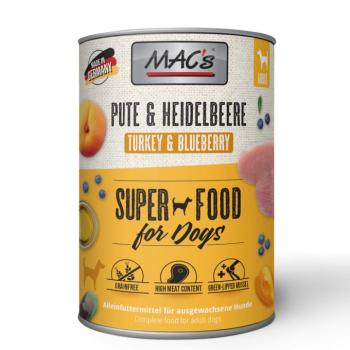 12x400g MAC's Adult Pulyka & áfonya nedves kutyatáp kép