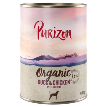 12x400g Purizon Organic Kacsa, csirke & cukkini nedves kutyatáp kép