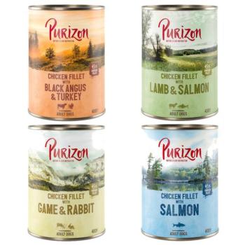 12x400g Purizon Original Adult nedves kutyatáp - Vegyes csomag 4 változattal kép