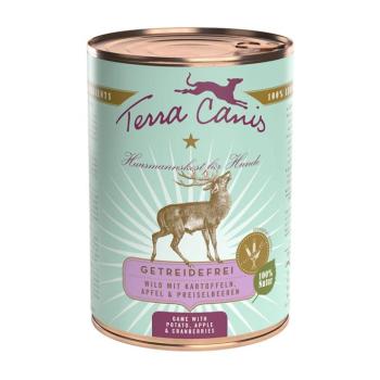 12x400g Terra Canis gabonamentes nedves kutyatáp - Vad, burgonya, alma & áfonya kép