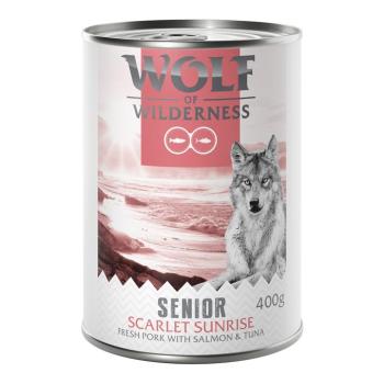 12x400g Wolf of Wilderness Senior "Red Meat" - sok vörös hússal nedves kutyatáp - Scarlet Sunrise kép