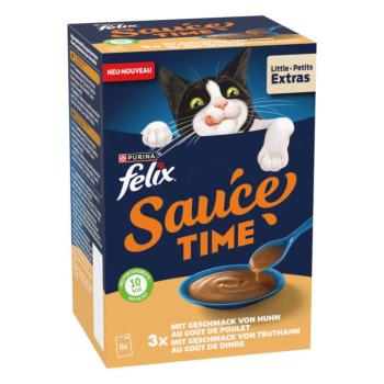 12x40g Felix Sauce Time csirke & pulyka nedves macskatáp kép