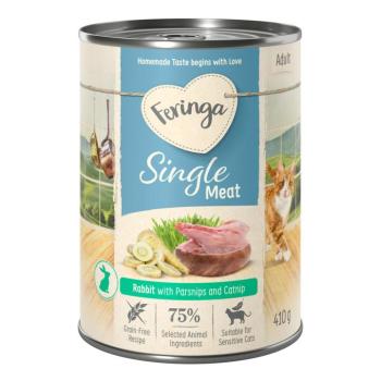 12x410g Feringa Single Meat Menü Nyúl, pasztinák & macskamenta nedves macskatáp kép