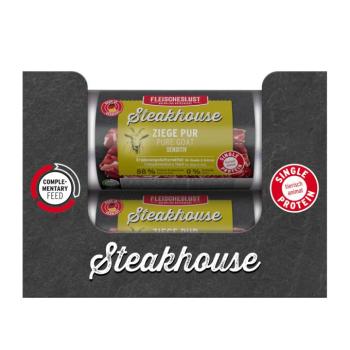 12x500g Fleischeslust Steakhouse Sensitive Kecske pur nedves kutyatáp kép